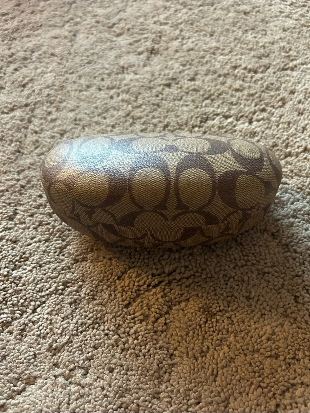 Coach Brown Signature Pattern Sunglass Case